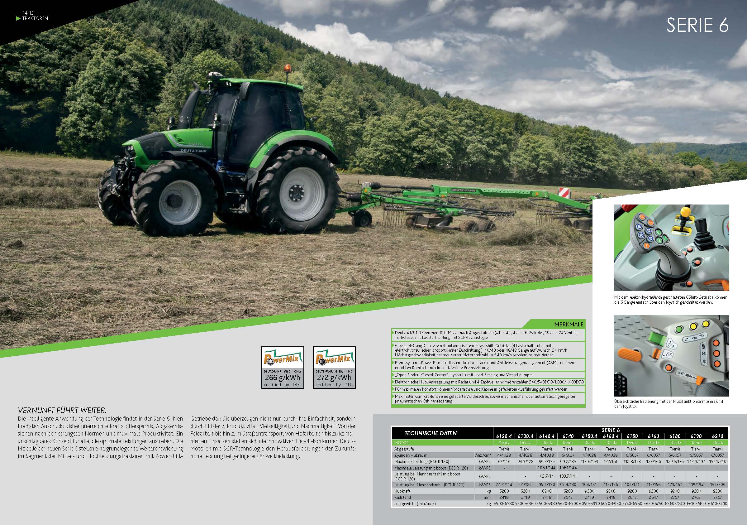 DEUTZ-FAHR Serie 5 Serie 6 DF 131 Agrotron K AGROLUX Traktoren Prospekte 